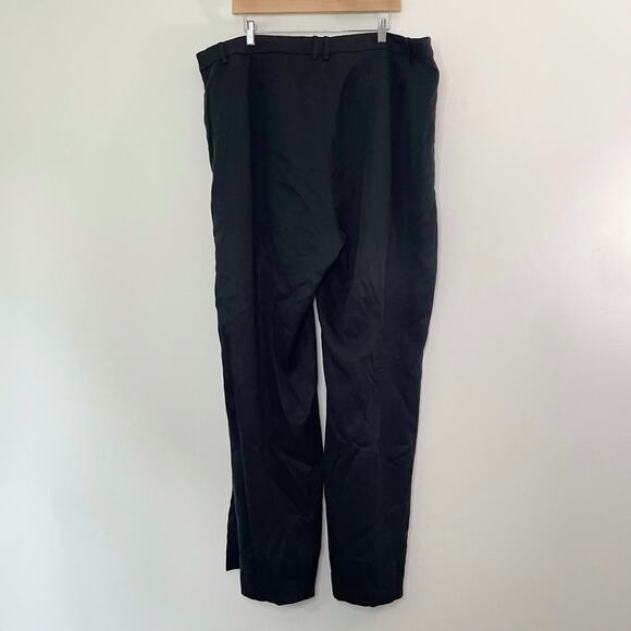 J. Crew Factory Wide Leg pleated twill trouser pant 20T 100% Tencel Black NWT - Picture 4 of 10